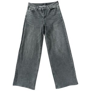 Oneso Wide Leg Mid Rise Jeans Grey Size 29
